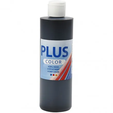 Plus Color harrastusmaali, musta, 250 ml/ 1 pullo.