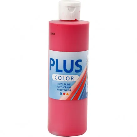 Plus Color harrastusmaali, peruspunainen, 250 ml/1 pullo.
