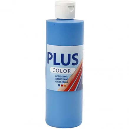 Plus Color harrastusmaali, perussininen, 250 ml/1 pullo.