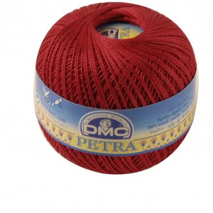 DMC Petra nro 5 Virkkauslanka Unicolor 5321 Punainen