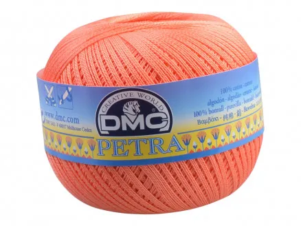 DMC Petra nro 8 Virkkauslanka Yksivärinen 5608 Koralli