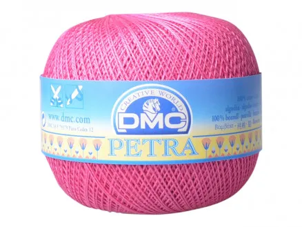DMC Petra nr. 8 Virkkauslanka Unicolor 53805 Cerise