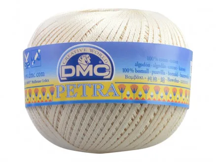 DMC Petra nro 8 Virkkauslanka Unicolor ECRU Luonnonväri