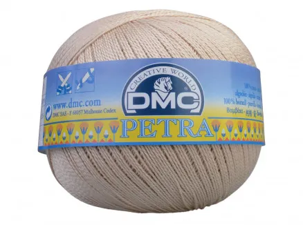 DMC Petra nro 8 Virkkauslanka Unicolor 5712 Vaalea Vehnä