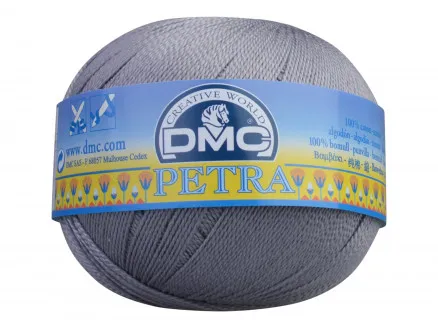 DMC Petra nro 8 Virkkauslanka Unicolor 5414 Keskiharmaa