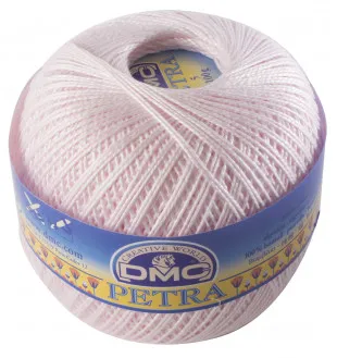 DMC Petra nro 8 Virkkauslanka Unicolor 54461 Vaaleanpunainen